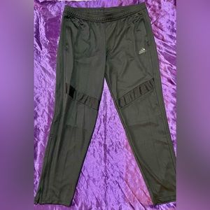 Black Adidas Joggers, leg zipper, pants